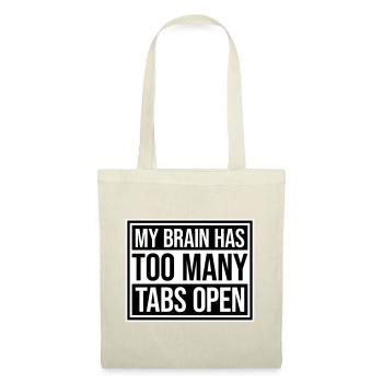 My Brain Has Too Many Tabs Open Lustig Grübeln - Tote Bag - red - Front