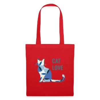 Katzenliebe - Cat Love - Stoffbeutel - Rot - Vorne