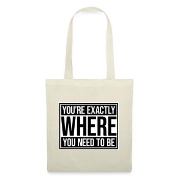 You're Exactly Where You Need To Be Inspiring - Tote Bag - red - Front