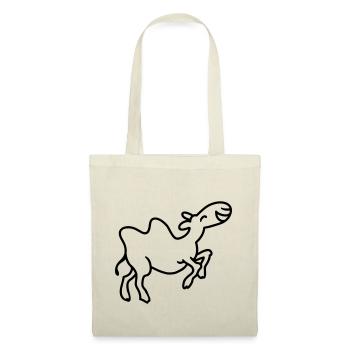 Kamel hat Spaß - line - Stoffbeutel - Rot - Vorne