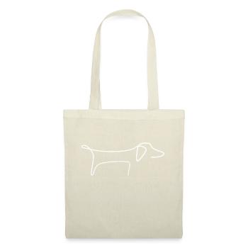 Dachshund line art dog stroke - Tote Bag - red - Front