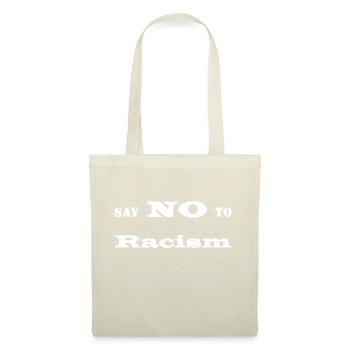 Say no to Racism - Stoffbeutel - Rot - Vorne