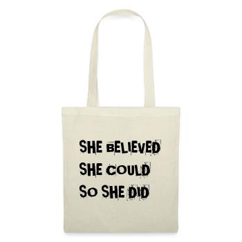 she believed.. - Stoffbeutel - Rot - Vorne