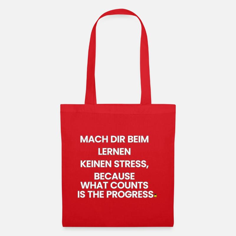 Deutsch-Englisch-Reim 1 (Ver. A) - Stoffbeutel - Rot