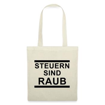 Steuern sind raub - Stoffbeutel - Rot - Vorne