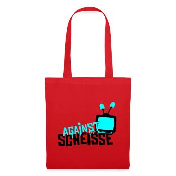 against scheisse - television - Stoffbeutel - Rot - Vorne