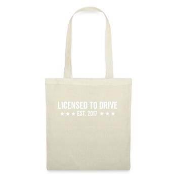 Permis de conduire est. 2017 - Sac en tissu - rouge - Devant