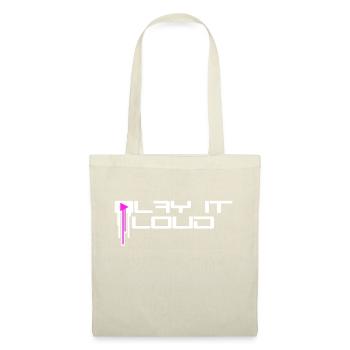 Jouez-le fort Bouton de lecture Graffiti Spray Musique forte - Sac en tissu - rouge - Devant