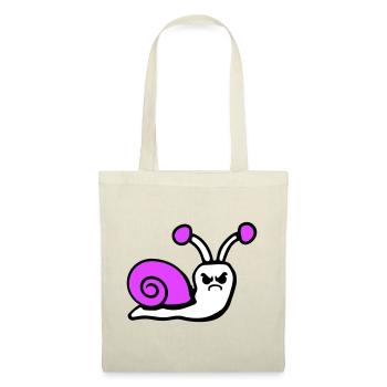 Snail angry angry angry unhappy upset - Tote Bag - red - Front
