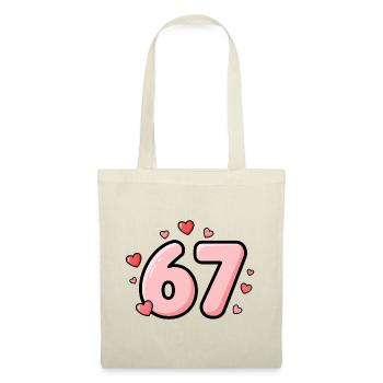 6 7 Meme Number – Pink Love Edition - Tote Bag - red - Front