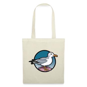 Sea Seagull on Rocks Vintage Logo - Tote Bag - red - Front