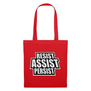 Resist Assist Persist Activism Motivation Logo - Tote Bag - red - Front