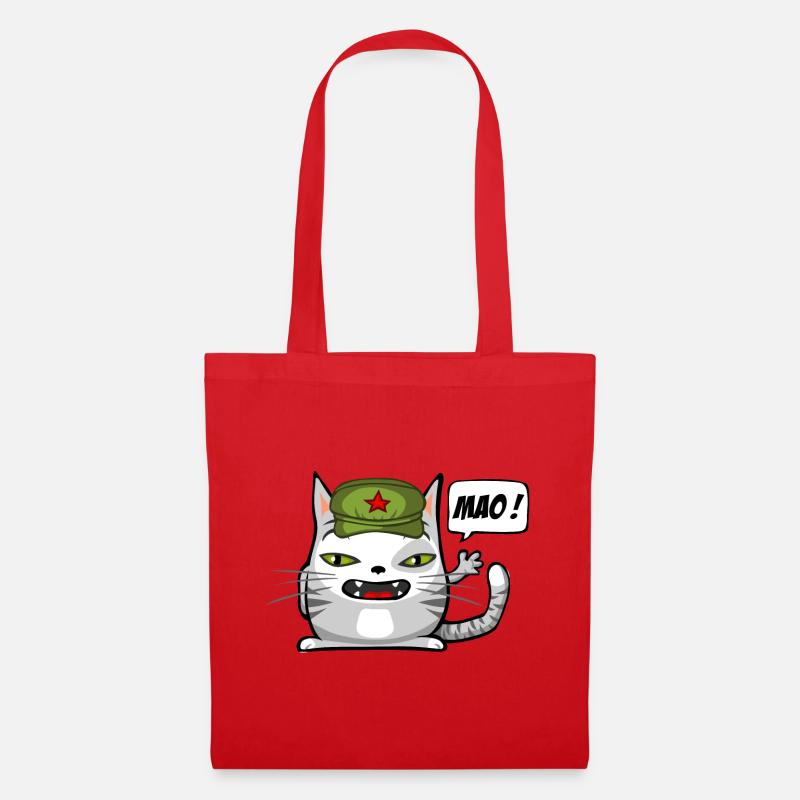 Kommunist Katze - Stoffbeutel - Rot