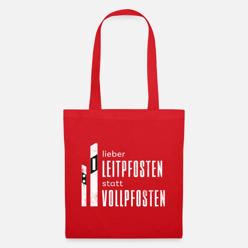 Leitpfosten - Vollpfosten - Straßenbau - Stoffbeutel - Rot