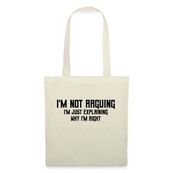 I m not arguing - Tote Bag - red - Front