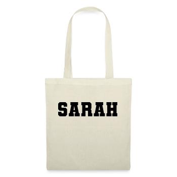Name - Sarah - Stoffbeutel - Rot - Vorne