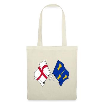 Cheshire & England Crossed Flags - Tote Bag - red - Front