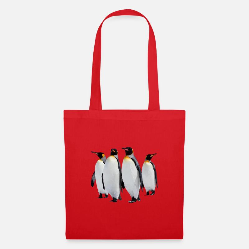 Pinguine - Stoffbeutel - Rot