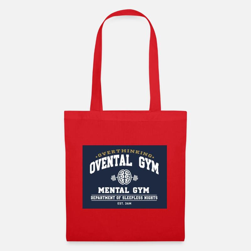 Overthink Gym Mental Gym Tee - Stoffbeutel - Rot