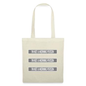 Je ne suis pas une personne du matin Lustig Müde Morgenmuffel - Sac en tissu - rouge - Devant