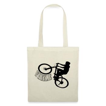 Shirt Wheelie Rad Fahrrad - Stoffbeutel - Rot - Vorne