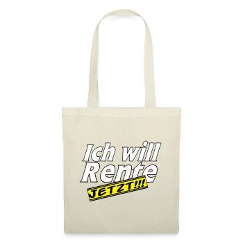 Fun Party Spruch Statement ich will Rente (25) - Stoffbeutel - Rot - Vorne