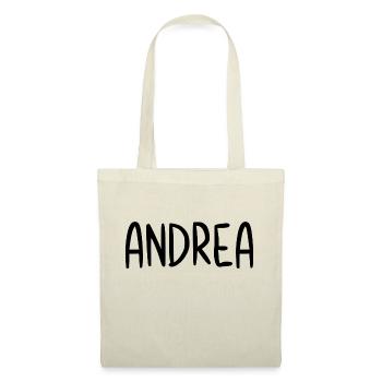 Andrea Nom personnalisé Police Texte Anniversaire - Sac en tissu - rouge - Devant