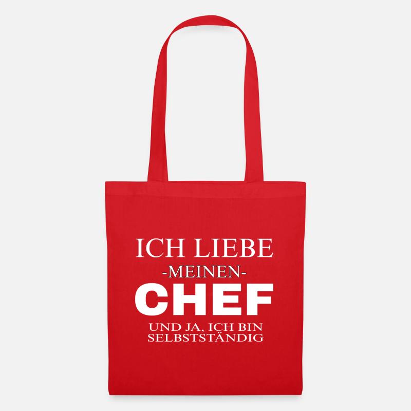 Ich bin mein eigener Chef  - Stoffbeutel - Rot