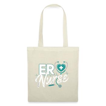 Logo du cœur d’infirmière des urgences - Sac en tissu - rouge - Devant