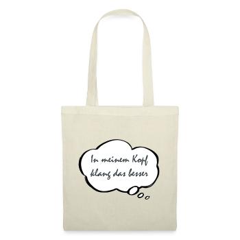 Ça sonnait mieux dans ma tête - Sac en tissu - rouge - Devant