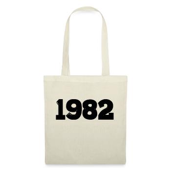 Year 1982 black - Tote Bag - red - Front