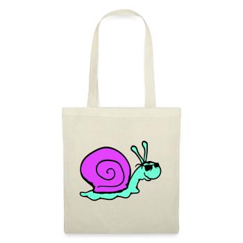 Snail Sunglasses Cool Black Glasses Smile - Tote Bag - red - Front