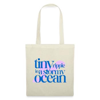 Tiny ripple in a stormy ocean (rosè background) - Tote Bag - red - Front