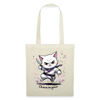 Chat maître de combat, ça va saigner ! humour - Sac en tissu - rouge - Devant