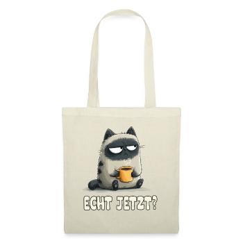Grummelkatze mit Kaffee - Tote Bag - red - Front