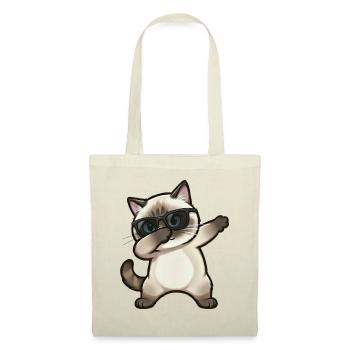 Dabbing Siamese Cat - Tote Bag - red - Front