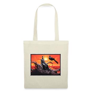 Dark fantasy raven and sunset surreal - Tote Bag - red - Front