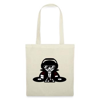 Vampire DJ DJ avec table de mixage et platine vinyle - Sac en tissu - rouge - Devant