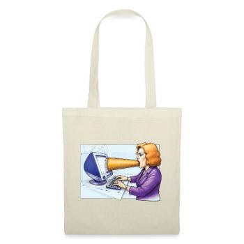 COMPUTER ADDICT WOMAN - geek & scifi - Sac en tissu - rouge - Devant