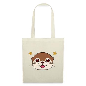 Loutre Mignonne Souriante - Sac en tissu - rouge - Devant
