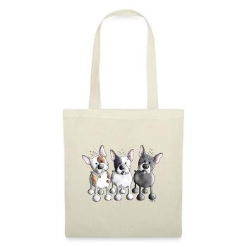 Trois bouledogues français - Bouledogue - Chien - Sac en tissu -  - Devant