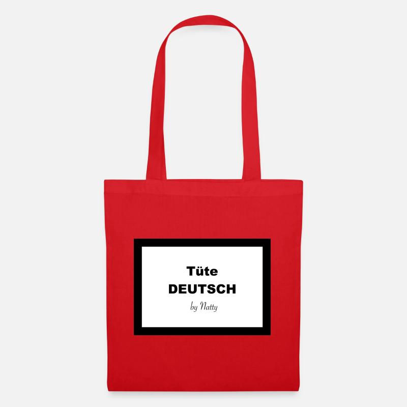 Tüte DEUTSCH - Stoffbeutel - Rot