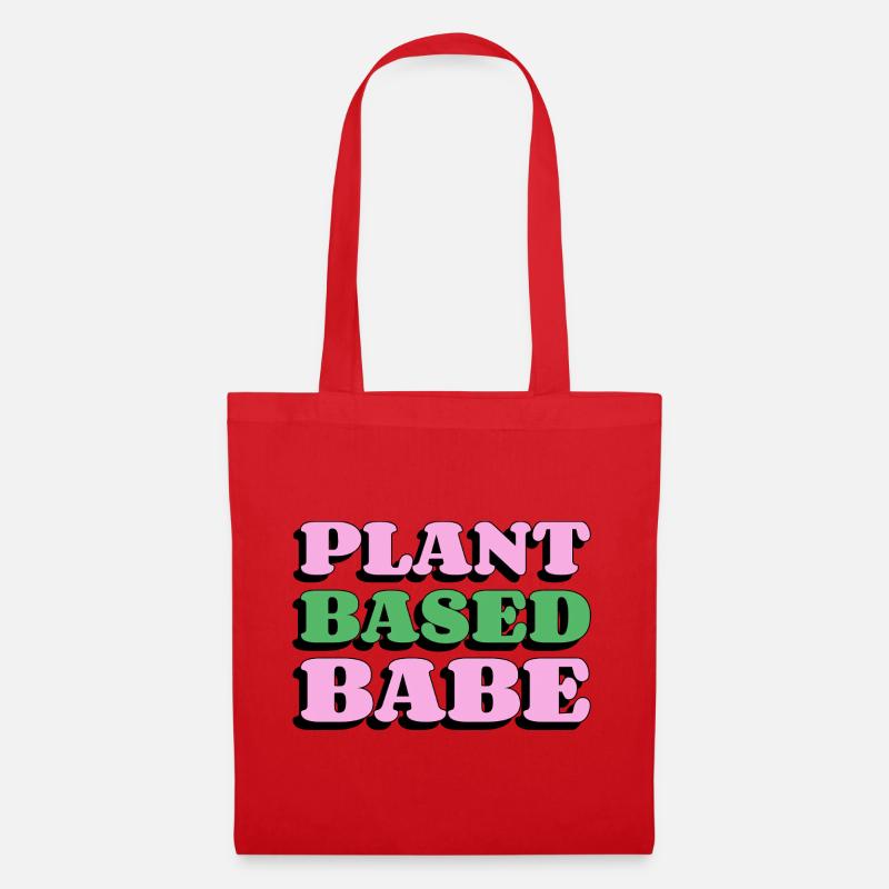 Plant Based Babe - Tote Bag - red