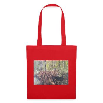 Logs in the forest – an impressionistic landscape - Tote Bag - red - Front