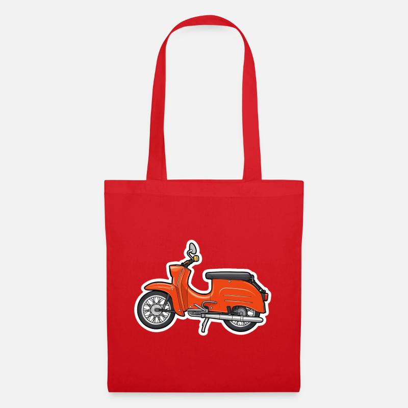 Retro Orange Simson Schwalbe Design - Stoffbeutel - Rot