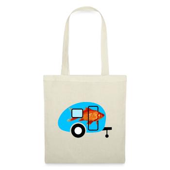 Caravan Goldfish Camping Caravan Vintage Fish - Tote Bag - red - Front