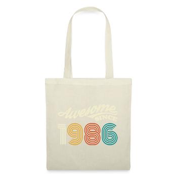 Awesome seit 1986 Retro Logo - Stoffbeutel - Rot - Vorne