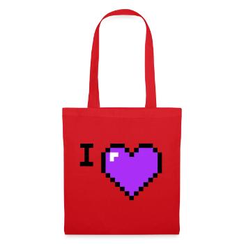 I Love Heart Placeholder Text - Tote Bag - red - Front