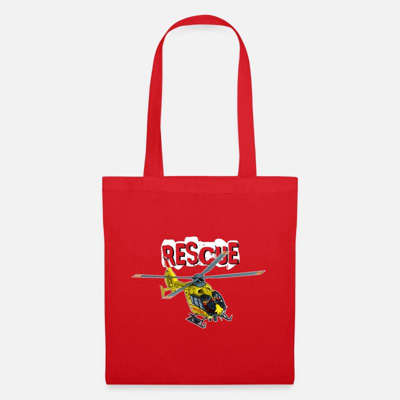 Helicopter rescue - Tote Bag - red