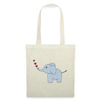 elefant elefantenhaut - Stoffbeutel - Rot - Vorne